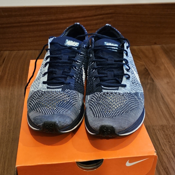 Nike flyknit racer blue tint men's 10 - Picture 2 of 4